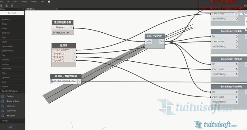 Dynamo+revit快速建立復雜變截面連續梁模型