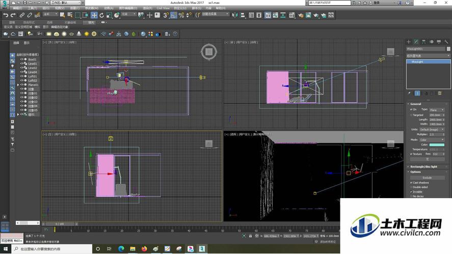 如何在3DMAX模型中設置主光源？(3DMax模型添加分段線的方法) - BIM,Reivt中文網