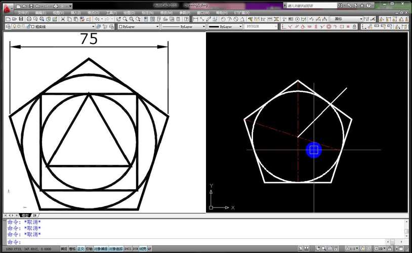 如何使用CAD繪制邊長為30的五邊形 - BIM,Reivt中文網