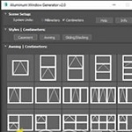 Aluminum Window Generator 2.0 for 3dmax2018-2026官方正版下載，附詳細(xì)圖文安裝教程！