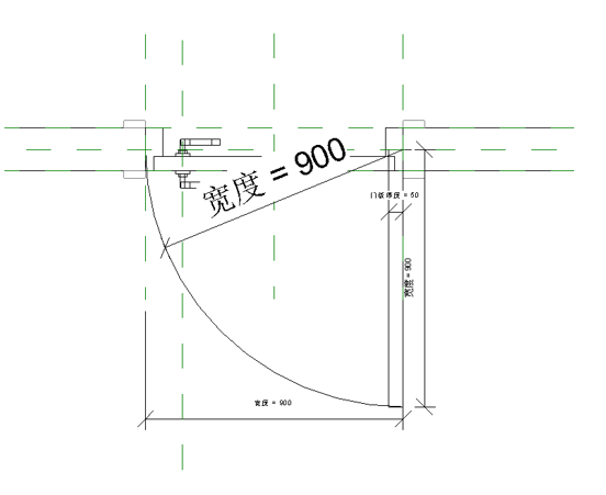 腿腿教學網-BIM等級考試二級建筑教程 |2.10 普通門族實例——平面表達